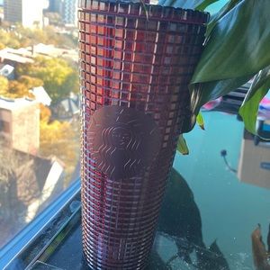 Starbucks Holiday 2020 Berry Discoball Grid Cup